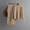Fashion Wind New Arrival Fashion Half Turtleneck Knitting Sweater Skirt Suit Sweater and Skirt Set