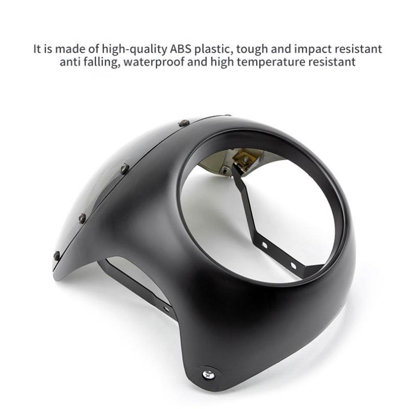 7 Inch Headlight Shade Fairing Motorcycle Front Headlight Cover Universal Retro Waterproof Fairing Racer Modification Accessory