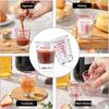 Shot Glass Measuring Cup, Thick Base Liquid Measuring Cup for Espresso Shot Glass,Measuring Glasses,4 Different Units of Measure