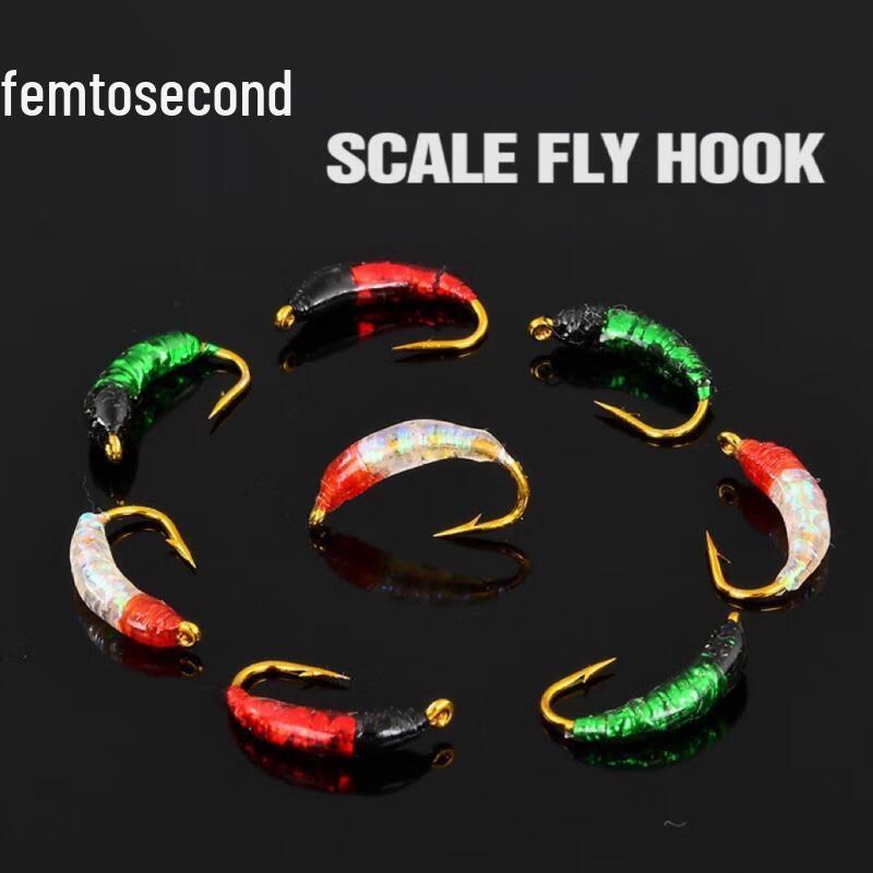 Stream Micro Bait Nymph Fly Hook 16# Hook Set