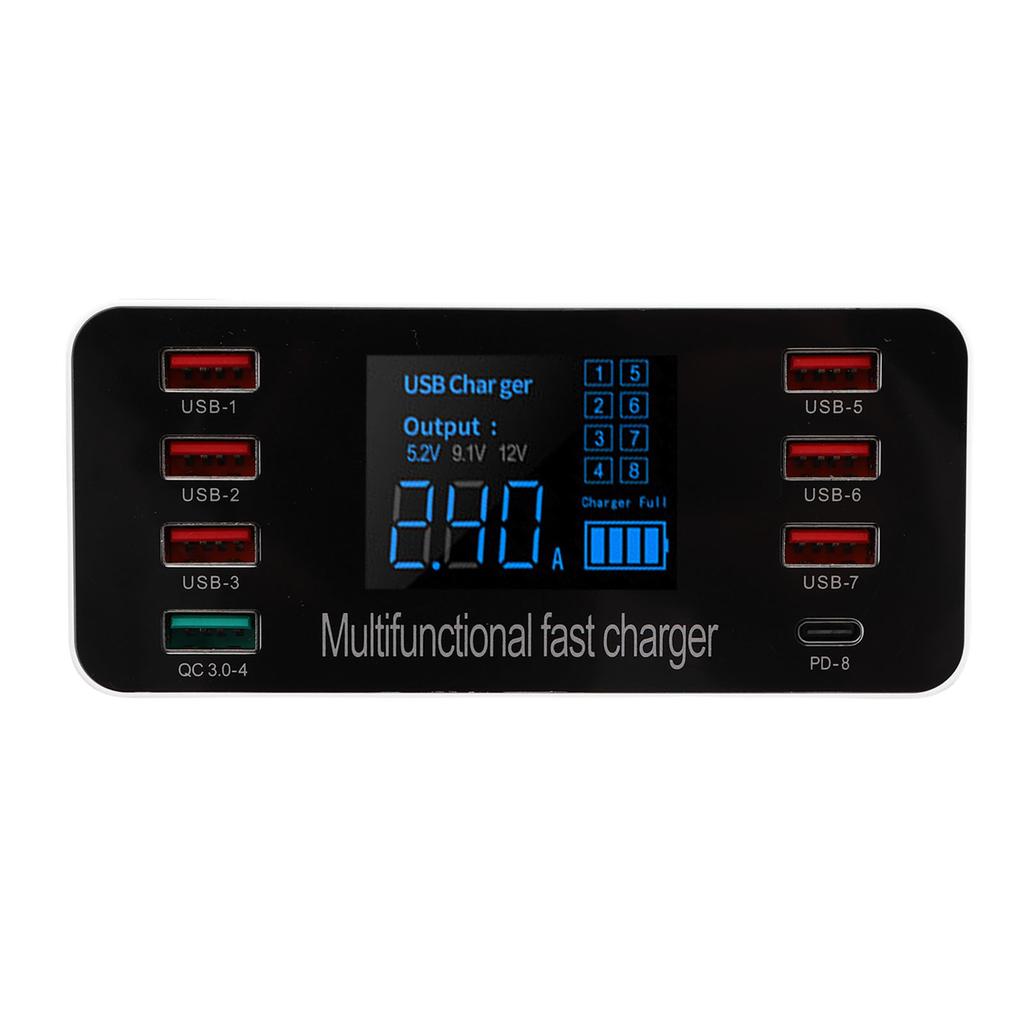 60W USB C Charger GaN Portable USB C PD Fast Charging Station Hub Laptop Charging Adapter for Home Office US Plug