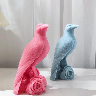 2026New Crow Silicone Mold, Handcrafted Scented Candles, Creative 3D Crows, Desktop Birds, Home Decoration, New Style