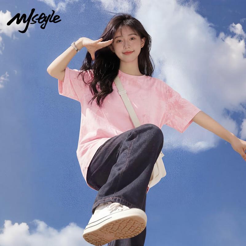 MJ STYLE Solid Color Short Sleeve T-Shirt