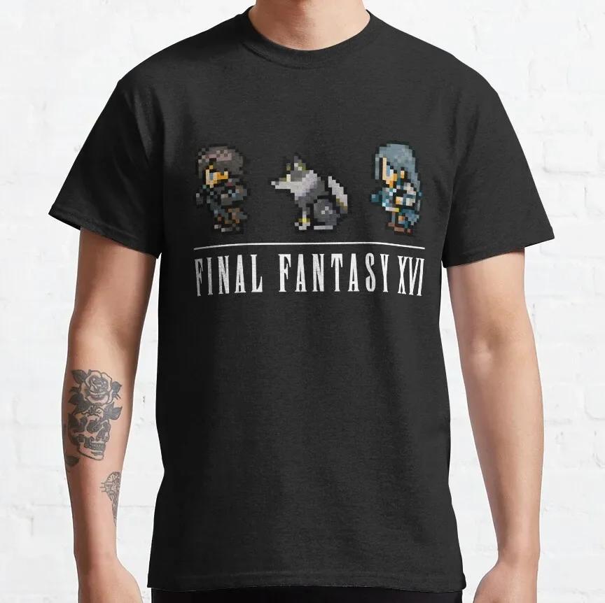 Cool Tees Video Games Round Collar Tshirt Pure Cotton Graphic Printed Clothes Final Fantasy All Ff Pixel Sprite Unisexs Shirt X