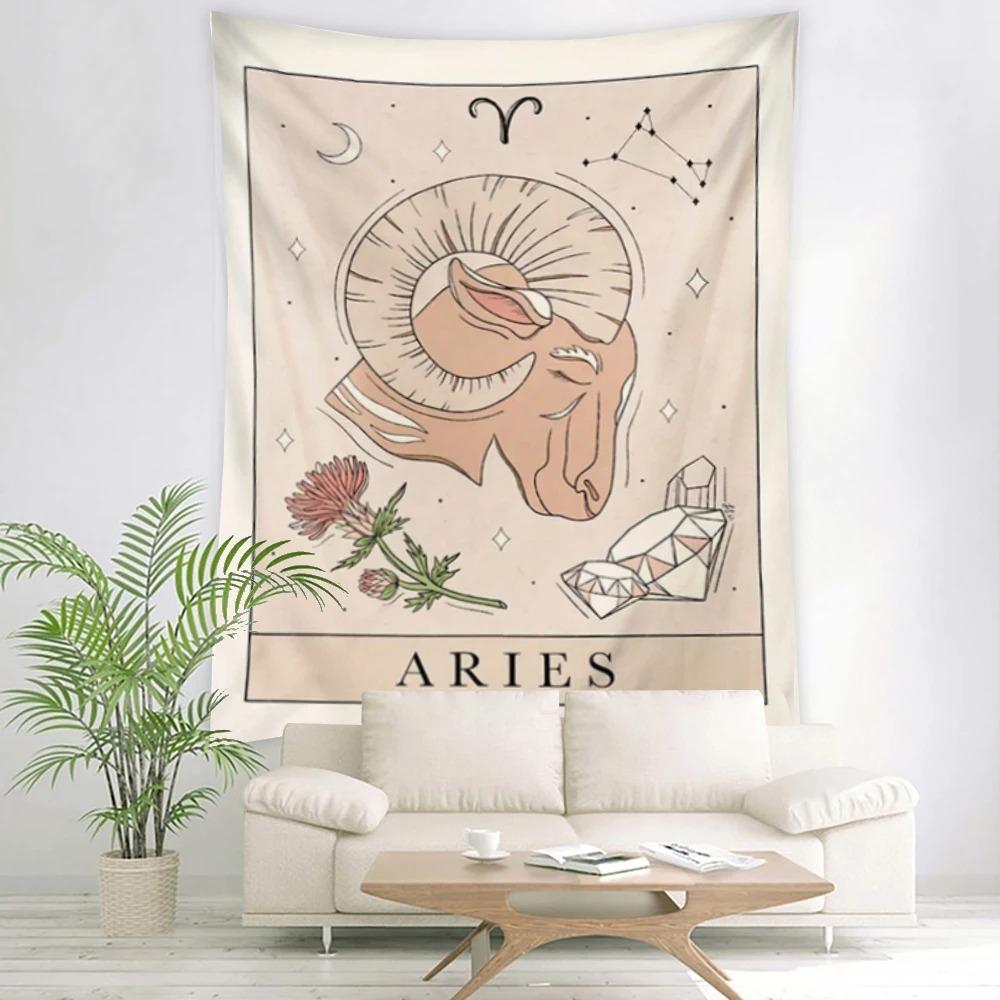 Twelve Constellation Pattern Tapestry Office Living Room Tapestry Home Wall Decoration Tapestry