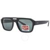 Ray Ban Corrigan Bio Based Dark Green Navigator Unisex Sunglasses Rb4397 667771 54