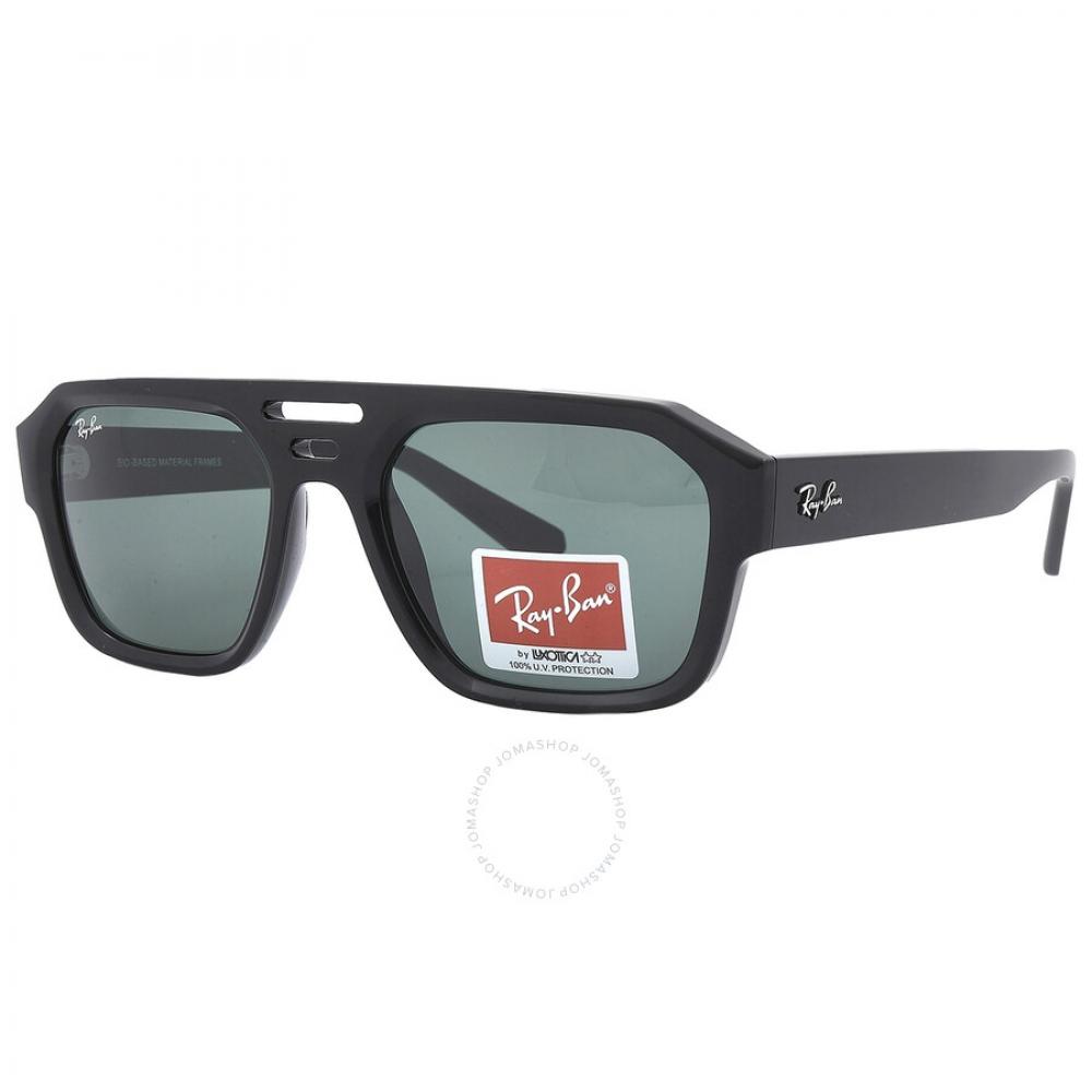 Ray Ban Corrigan Bio Based Dark Green Navigator Unisex Sunglasses Rb4397 667771 54