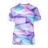 Kids Girl Lollipop 3D Printed Short Sleeved T-shirt Summer Breathable Polyester Simple Round Neck Top