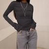 Spring Long Sleeved T-shirt Base Shirt Round Neck Slim Fit Top For Women
