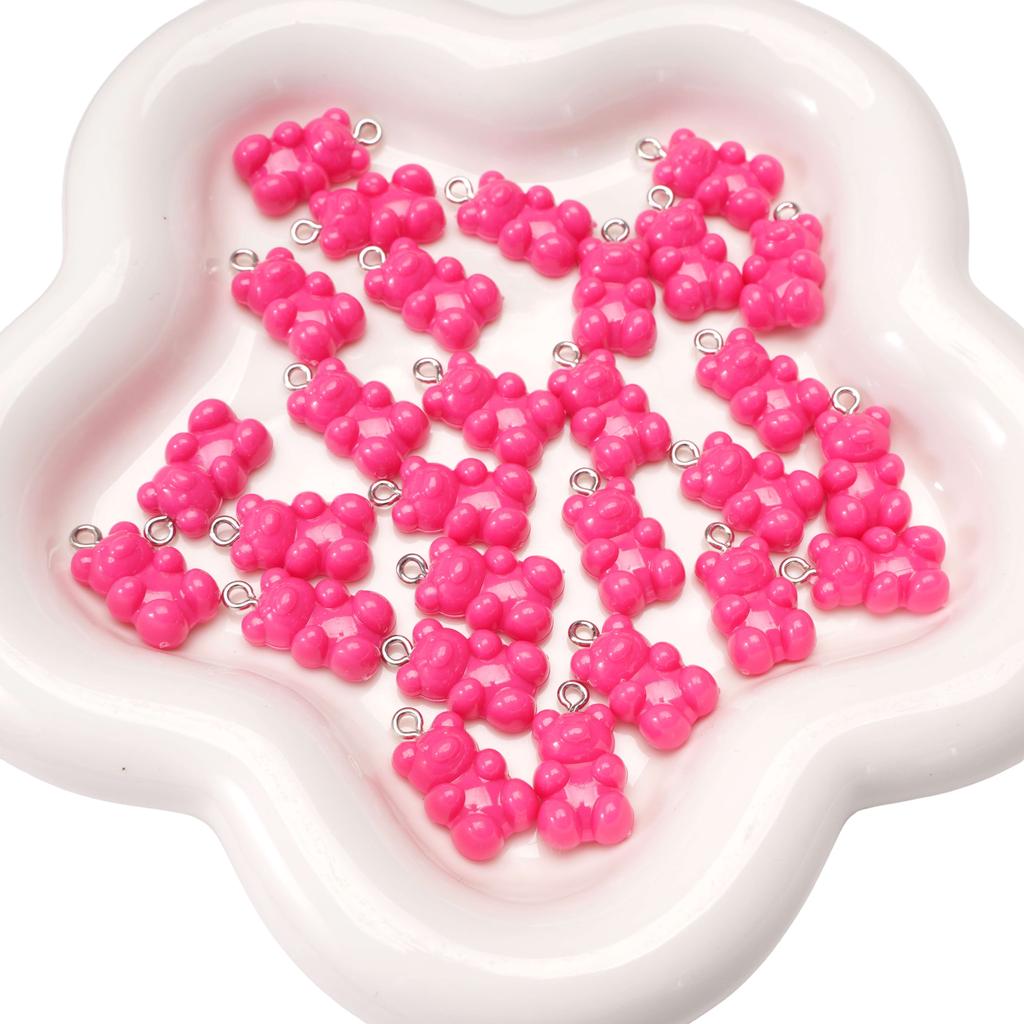 Niedliche Harz-Gummibär-Anhänger-Charms für Schmuckzubehör, DIY-Zubehör