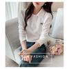 POLO shirt, spring and autumn 2026 new model, base shirt with bow embroidery, women's slim-fit t-shirt