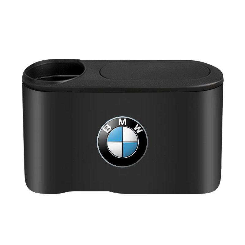 1Pcs Portable Hanging Mini Car Trash Can Wastebasket Trash Can with Lid for BMW 1 3 5 7 Series M3 M5 F01 F20 F10 F13 F16 F34 E84