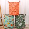 Printed Laundry Basket Portable Foldable Laundry Organiser Cotton & Linen Clothes Basket Children's Toys Dirty Laundry Basket