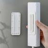 Self-Adhesive Power Socket Strip Fixator Wall Mounted Self Adhesive Punch Free Row Plug Holder for Kitchen Home Office