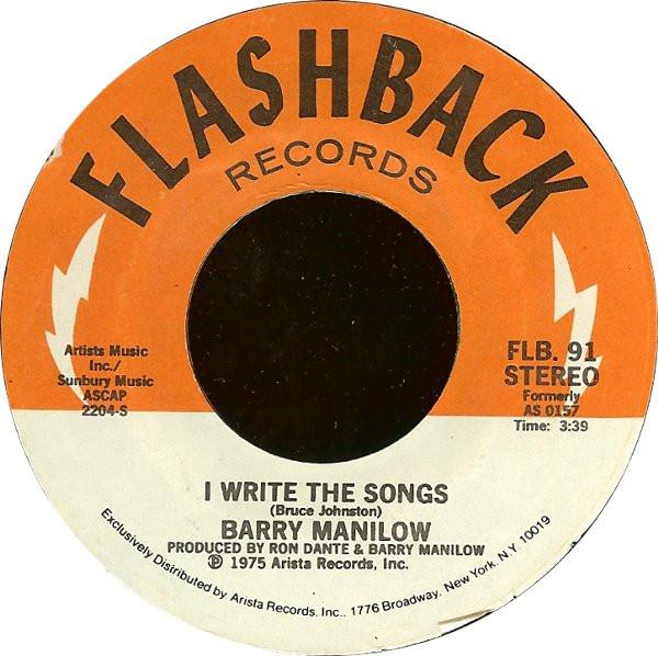 

7-дюймовая пластинка БАРРИ МЭНИЛОУ I Write The Songs Could It Be Mag FLB91 Flashback Recor UK Pop Б/у