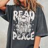 Read In Peace Shirt, Bookish Comfort Colors T-Shirt, Retro Ghost Reading Book Shirt, Halloween Book T Shirt, Book Lover Gift, Reading Tshirt