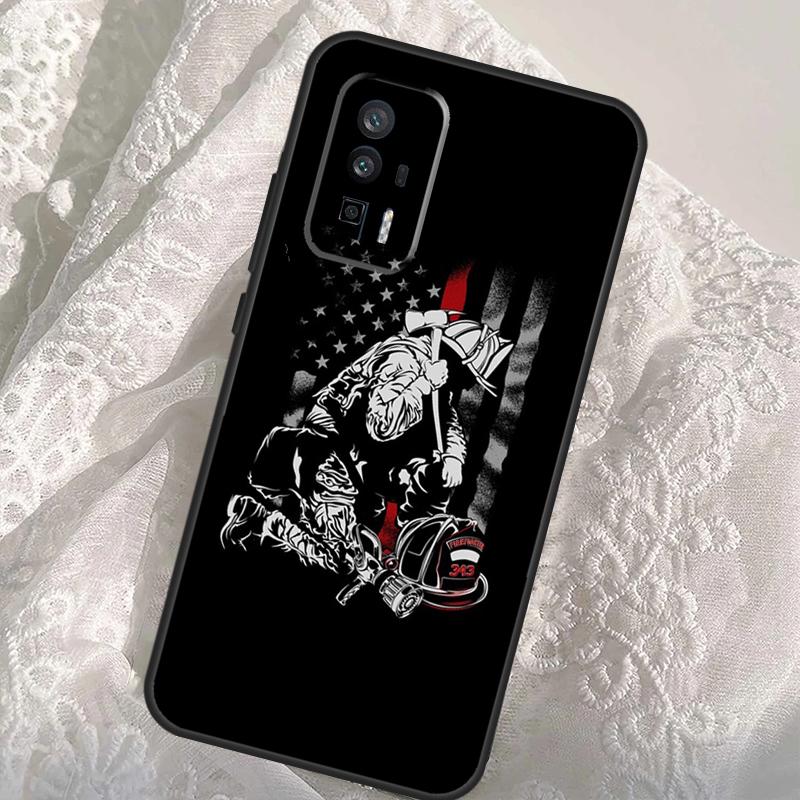 Firefighter Fire Department Fireman Case For Xiaomi 14T Pro 13T 12T 11T 13 14 Ultra POCO X6 F6 Pro M6 X3 X5 M5s F3 F5 Cover