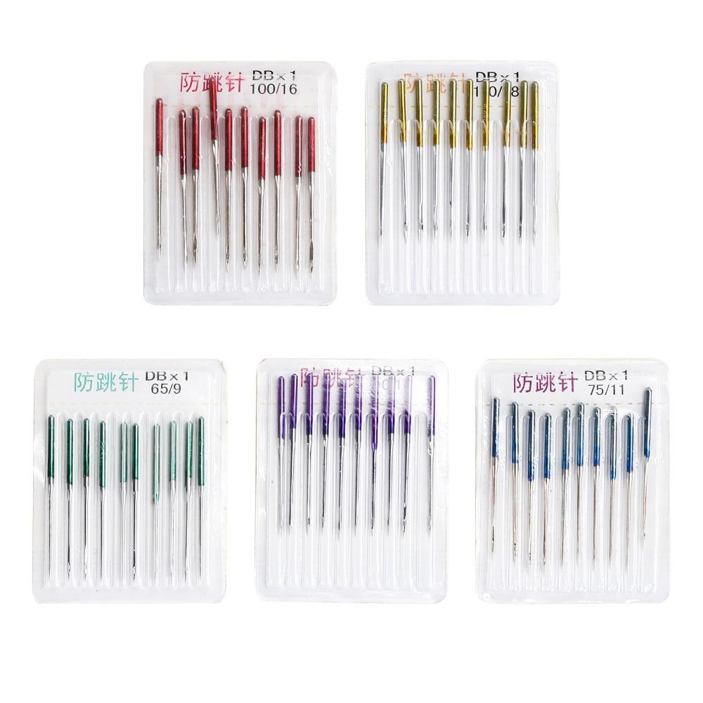 Jehly do šicího stroje s barevnou stopkou pro většinu domácích elektrických šicích strojů a staromódních šicích strojů.