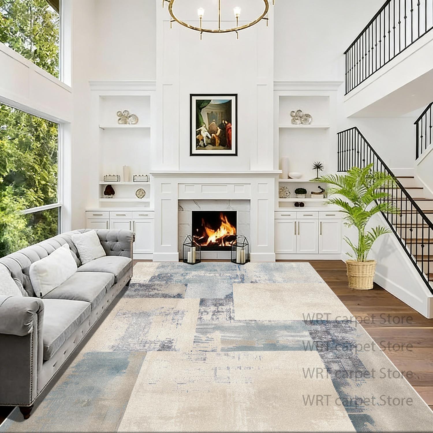 

Nordic Abstract Style Carpet for Living Room Bedroom Washable Customizable Decoration Rugs 200x300 Foldable Soft Home Floor Mat 60x90cm