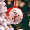 8cm Christmas Tree Decor Ball Bauble Printed Xmas Party Hanging Ball Ornament for Home Christmas Decorations