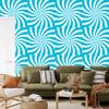 Hippie Wallpaper Background Turquoise and White for Living Room and Bedroom 50x1000