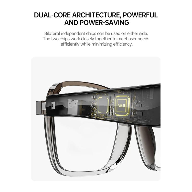 Ochelari Căști Bluetooth Inteligenți Noi 2 în 1 Stereo Traducere AI Ochelari cu Ecran Tactil Durată de Viață Extinsă a Bateriei Apeluri Bluetooth Asistent Vocal