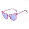 2025 Cross-Border Love UV400 Peach Heart Sunglasses - Glitter Crystal Sun Protection for Women