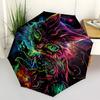 1pc Neon Cat Automatic Open/Close Umbrella, Windproof, Folding Compact Umbrella with Lightweight Design for Women/Men039