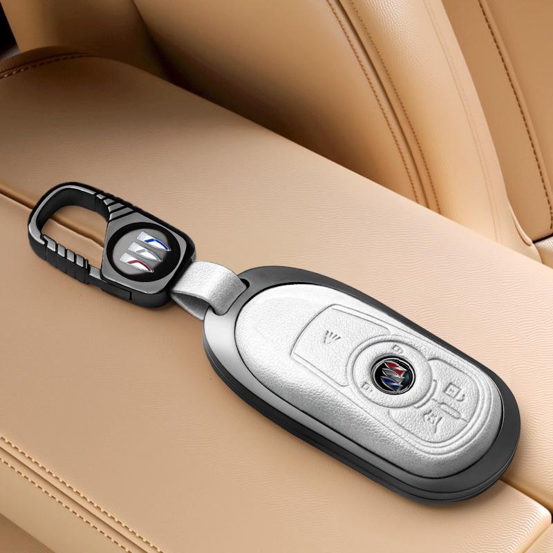 Compatible Key Case for Buick Encore, Envision, Regal, Envision GX/Flag Models, Shell Buckle Design. Buick