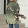 Women's Summer Fashion Casual  Printed V-Neck Long Sleeve Shirt Top
