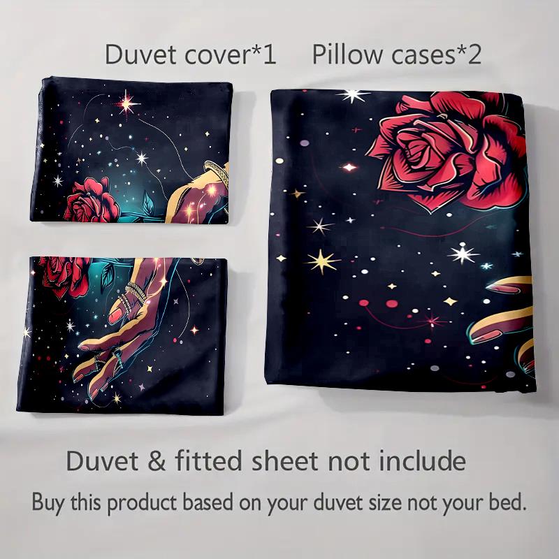 Magical rose hand. Bedding Duvet cover sets Duvet covers Pillowcases gifts (1 * Duvet Cover 2 * Pillowcases, without duvet insert)