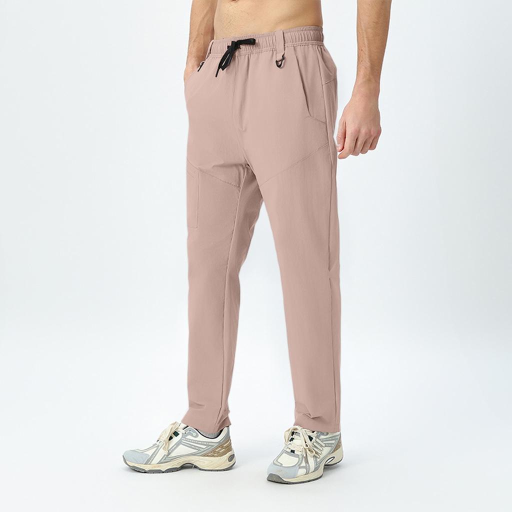 Men's And Women's Casual Sports Mountaineering Elastic Waist Trousers, Drawstring Breathable And Wear-resistant Multi-pocket Trousers