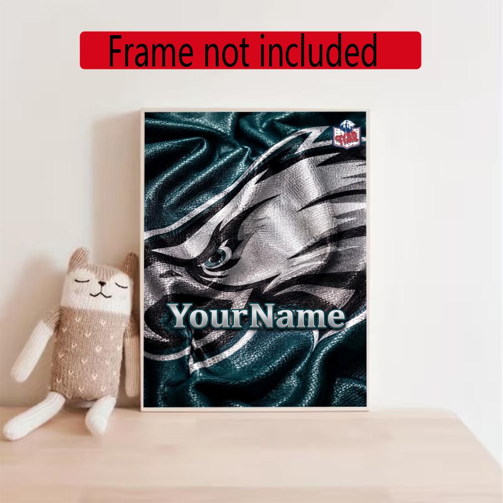 Philadelphia Eagles Personalized Name Diamond Paintings Mosaic Wall Round Diamond Art Painting Kits Embroidery Crystal Accessories Frameless