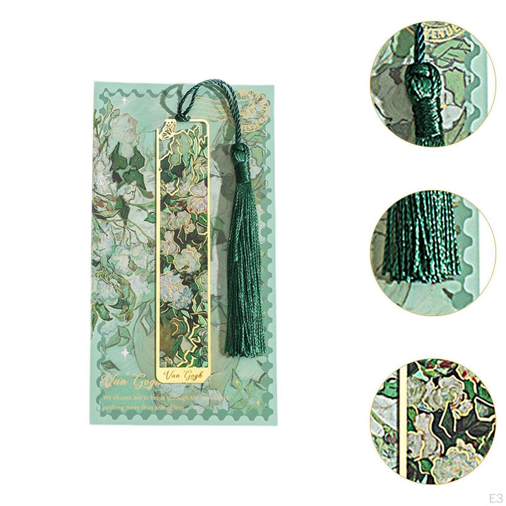 3 Pack Flower Bookmarks, Book Markers with Tassels, Accessories for Men And Women