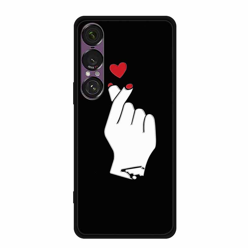 3D Emboss Case For Sony Xperia 1 VII 5G Case Flowers TPU Soft Silicone Back Cover For Sony Xperia 1 VII 2025 Phone Case XQ-FS54