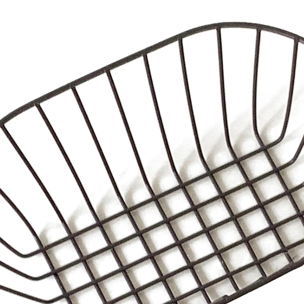 Drahtkörbe Eisen Handgriff Aufbewahrungsbehälter für Küchenschränke Vorratskammer Badezimmer Waschküche Kühlschrank Schwarz