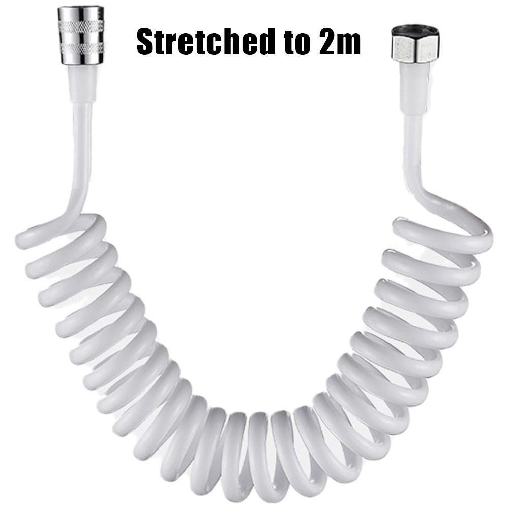 1.5M/2M Telephone Line Shower Hose Anti-wrap Spring Flexible Sprayer Connect Pipe Water Plumbing Toilet Bidet Bathroom Parts