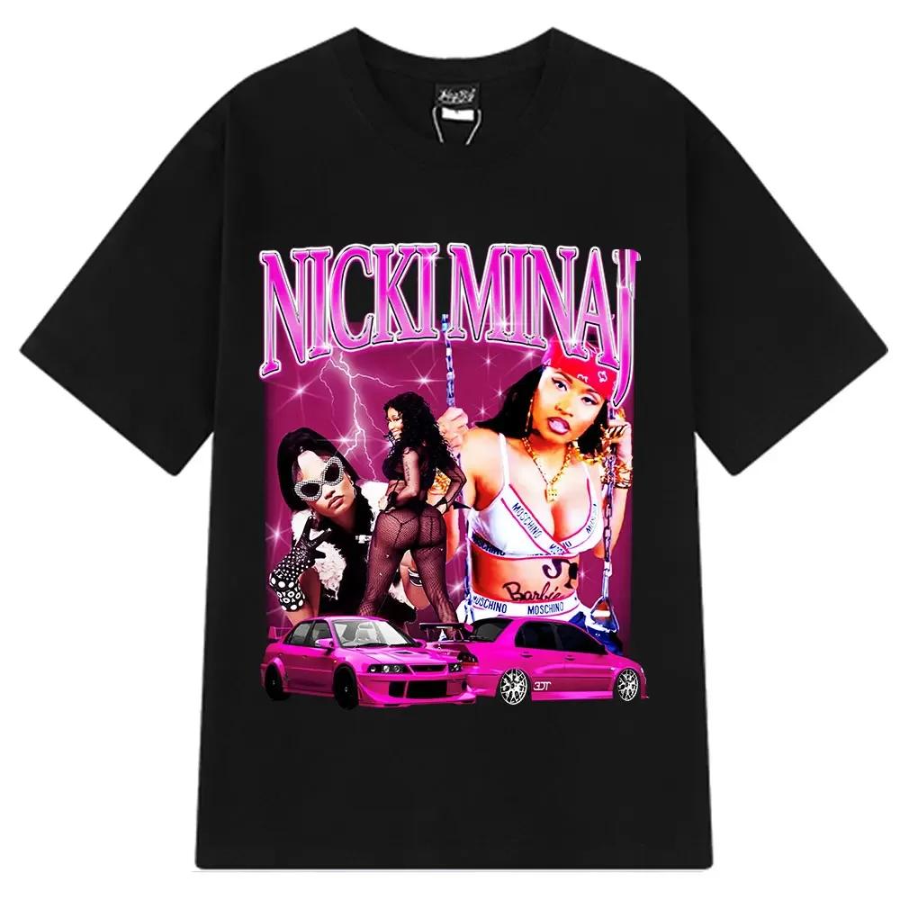 Nicki Minaj Graphic Tshirt 90s Vintage Hip Hop T Shirt Unisex Wounisex Casual Cotton Oversized Short Sleeve Aesthetic Trendy Tshirts