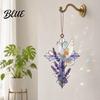 Indoor Outdoor Hanging Decor Acrylic Peace Pigeon Lavender Ornament Sun Catcher for Window Porch Garden Stained Glass Decoration with Sunlight