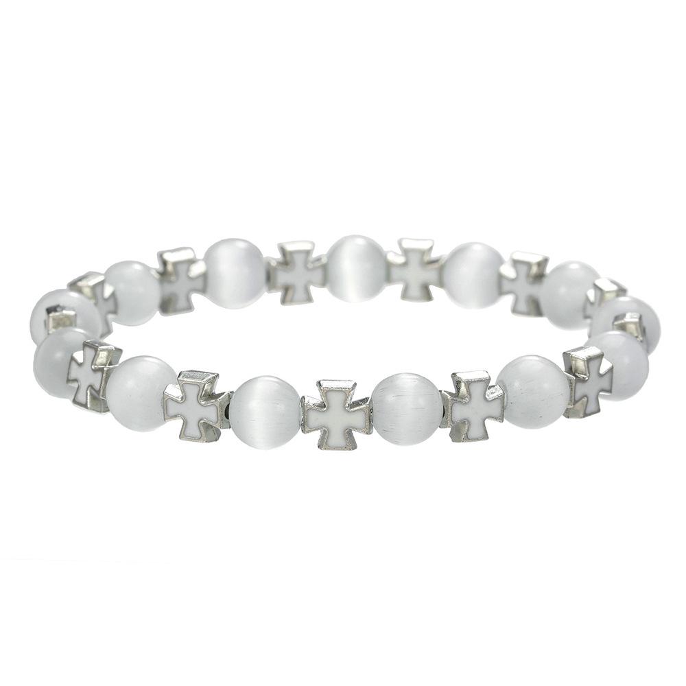 Opal Jewelry Geometric Cross Couple Bracelet Temperament Elastic Bracelet Bracelet