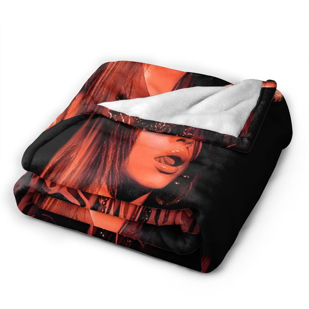 Berühmte Sängerin B-Billie-Girl E-eilish Flanell-Decken Wohndecken für Zuhause Teppichstück,