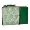 Moomin Snufkin Short Wallet, Bifold, Color-Coordinated, Snap Button Closure, Women's, GREEN 82042