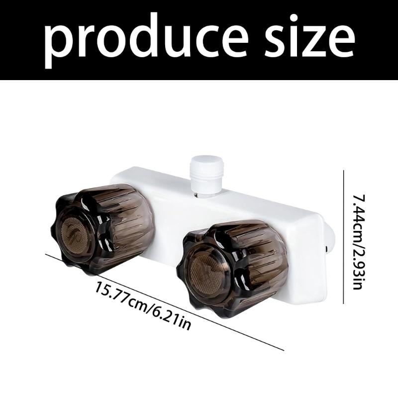 4 Inch Center Spread Shower Valves Replacement Quick Connection Installation ABS Material For Motorhome Boat Recreational Vehicles