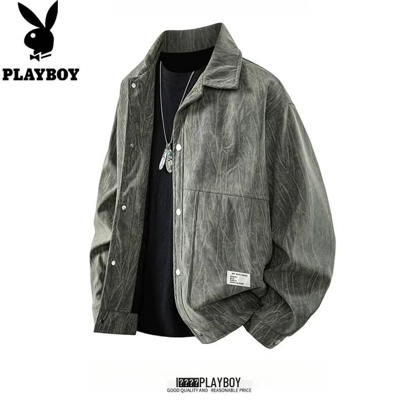 Playboy Men's American Vintage Lapel Casual Jacket