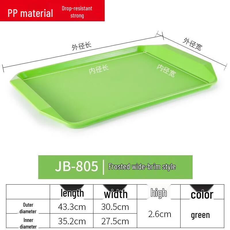 Rectangular Plastic Commercial Serving Tray