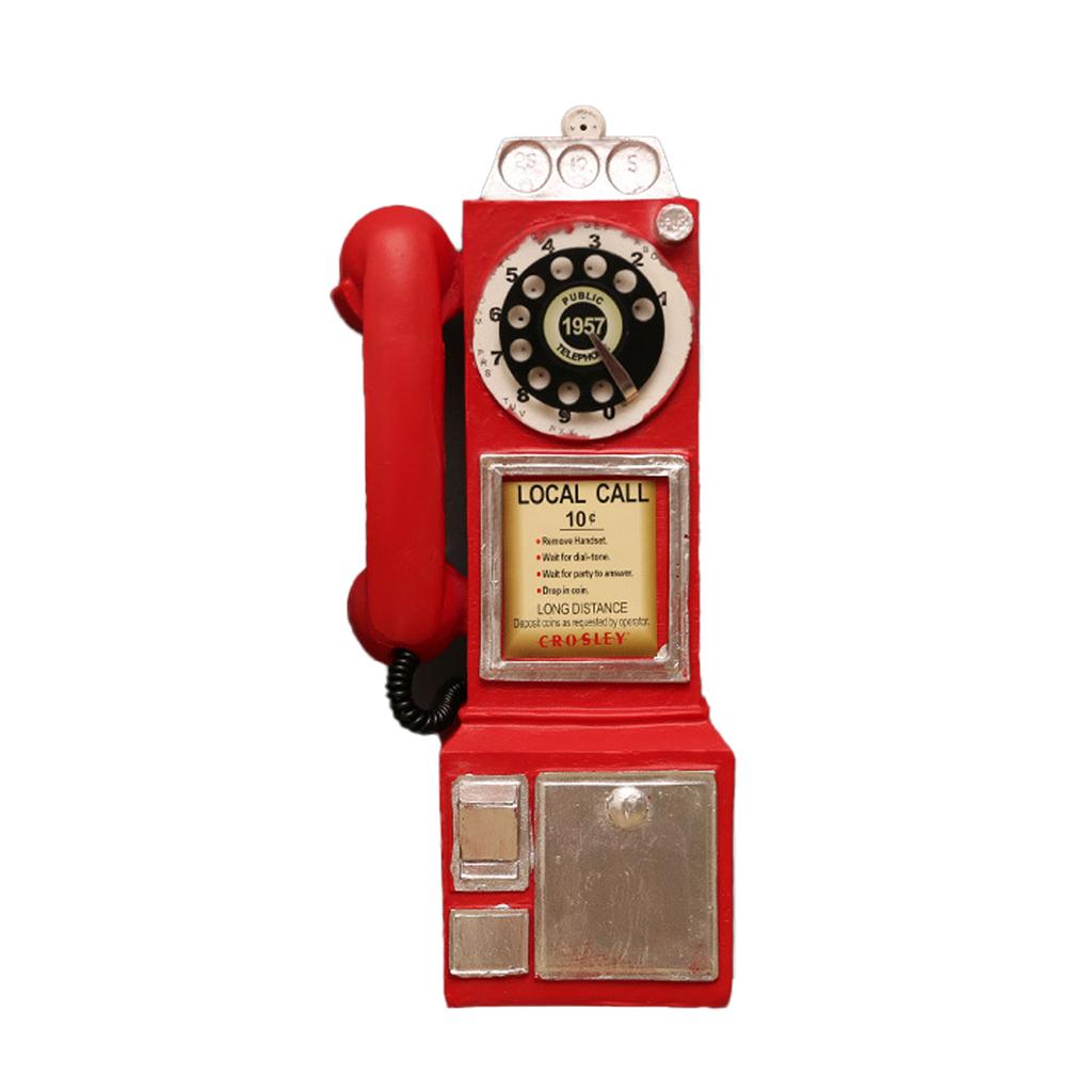 Neues Kreatives Vintage Telefonmodell Wandhänger Ornamente Retro Möbel Telefon Miniatur Handwerk Geschenk für Bar Heimdekoration