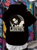 Lauryn Hill Graphic Hoodie - Pullover Sweatshirt with Back Portrait Print