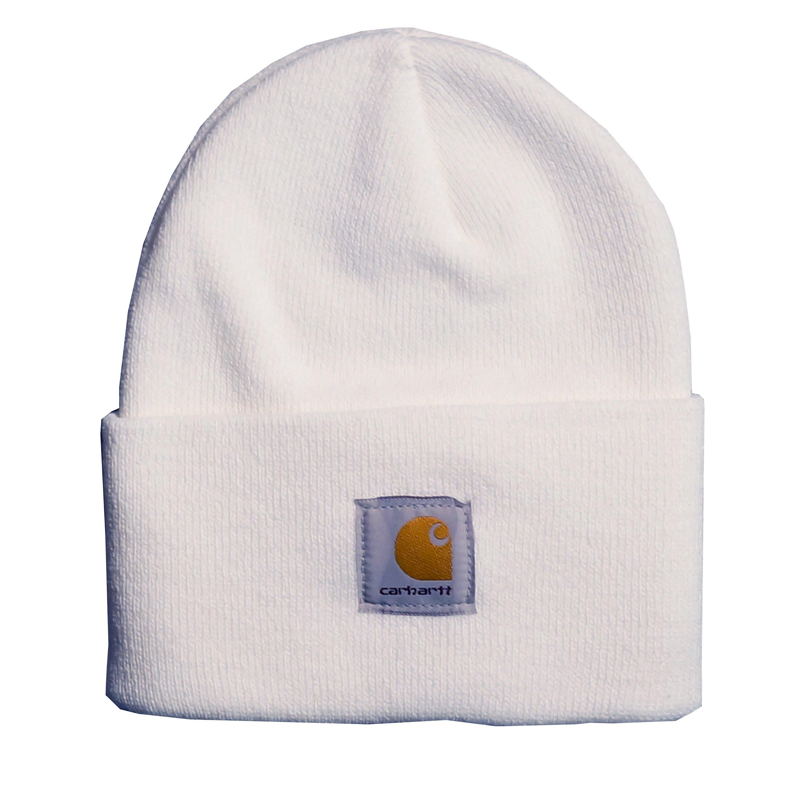 Carhartt watch cap in white acrylic knit