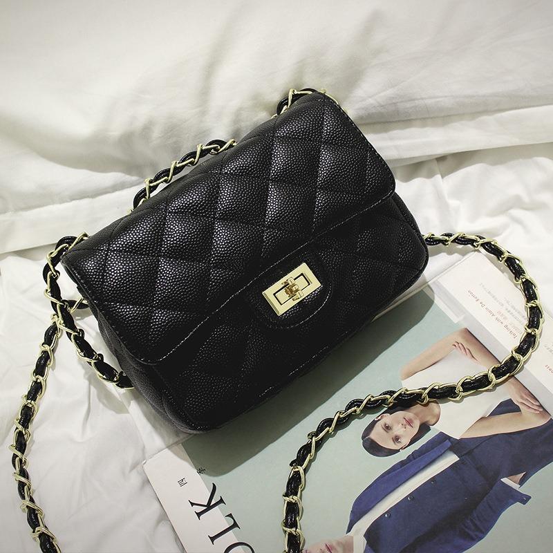 Temperament Shoulder Bag Autumn and Winter Fashion New Casual Trend Women's Simple Small Bag Diamond Chain Bag