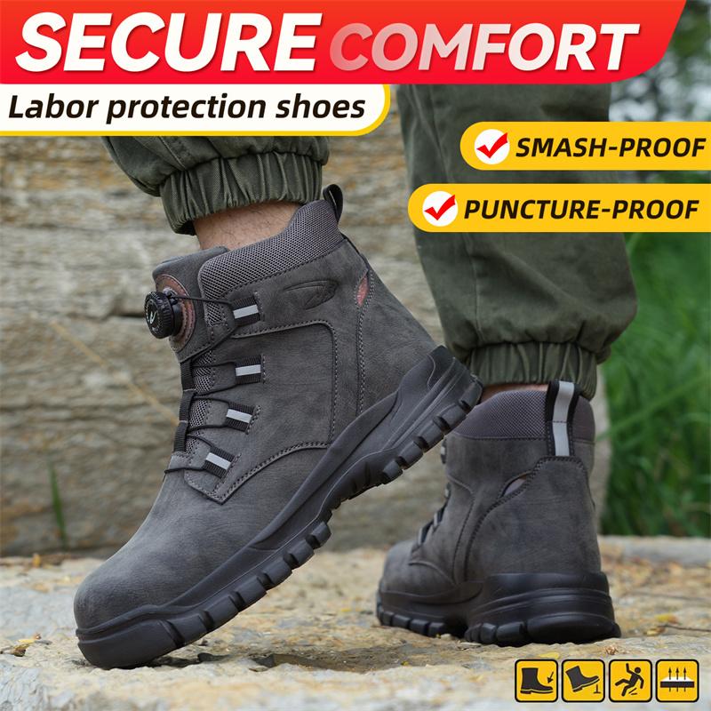 High top shoes Work Boots Steel Toe Shoes Puncture-Proof Safety Shoes Men Protection Boots Indestructible shoes Tactical boots